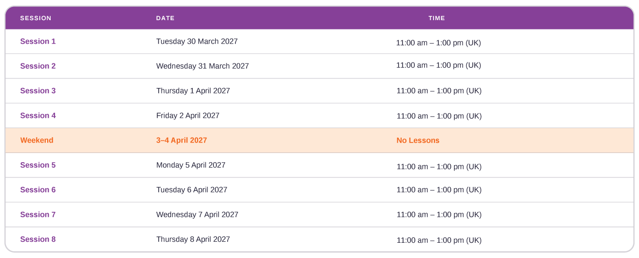 course-time-table